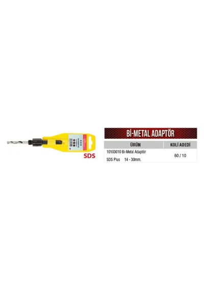 Mercure Sds Bi-metal Panç Adaptör 14x30 Mm 10103010