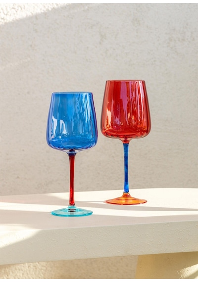 The Mia Şarap Kadehi Kırmızı 600 Ml Çok Renkli