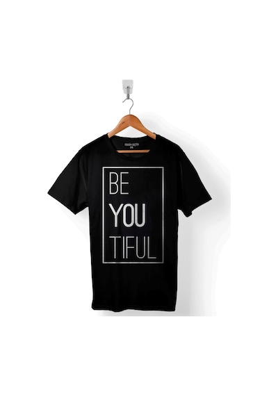 Be You Tiful Beyoutiful Beautiful Sen Güzelsin Baskılı Tişört Unisex T-shirt 001