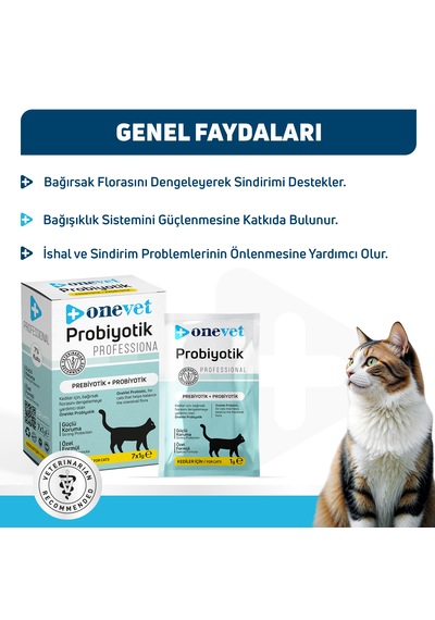 Onevet Probiyotik Saşe 7x1 Gr Kediler İçin Sindirim Destekleyi...
