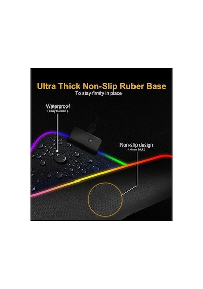 Rgb Led Işıklı Gaming Mousepad Xl 80cm X 30 Cm Büyük Boy Oyuncu Mouse Pad