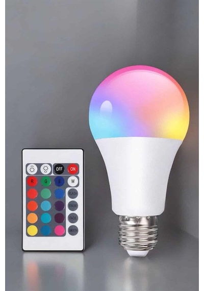 Rgb Led Lamba Led Işık Ampul Renk Değiştirebilen 100 Watt - Lisinya