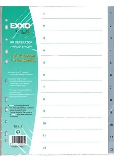Exxo Ts112 1-12 Rakam Ayraç
