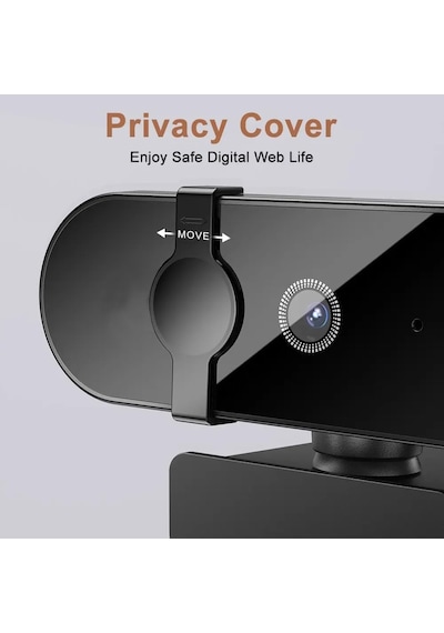 Webcam 4k Konferans Kamera Gizlilik Bandı Dahili Mikrofon Chat Görüntülü Sohbet Yayın Kamerası