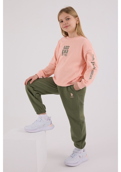 U.S. Polo Assn. U.s. Polo Assn Kız Çocuk Turuncu Eşofman Takımı Turuncu