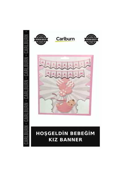 Delux Serisi Hoşgeldin Bebeğim Kız Banner Aksesuar Etkinlik Bebek Partisi