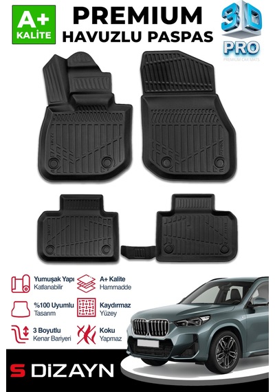 S-dizayn Bmw Ix1 3d Pro Havuzlu Paspas 2024 Üzeri A+ Kalite