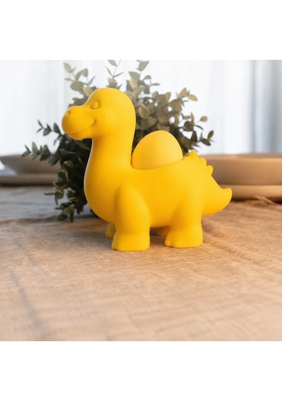 Alvera Dinozor Yumurtalık 3d Baskı Sevimli Eggosaurus Yumurta Tutucu-sarı