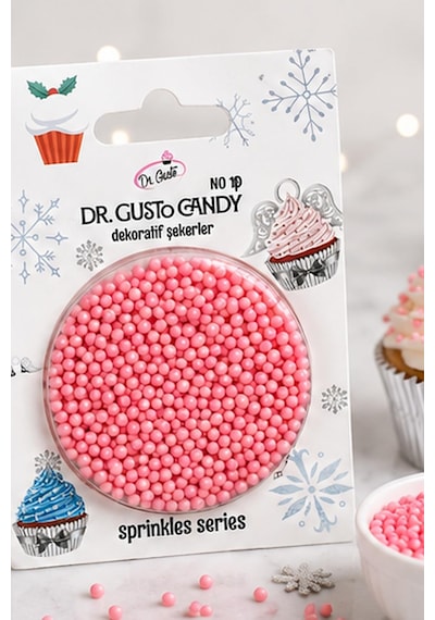 Dr. Gusto 2 Mm Bebe Pembe Candy Boncuk Pasta Süsleme Şekeri