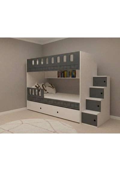 Galaksi Yavrulu Fonksiyonel Merdivenli Ranza Ab 2 90 x 190 CM