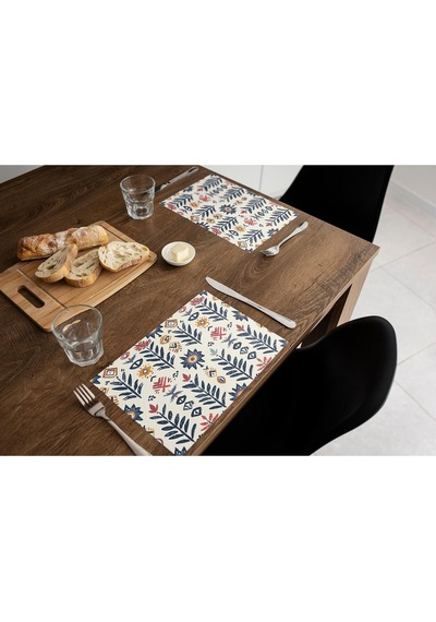 Turkıshrug Kıngdom 30x40 Renkli Supla Sofra Altlığı Polyester