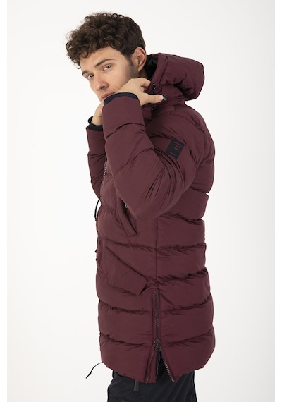 Maraton Sportswear Regular Erkek Kapşonlu Uzun Kol Basic Bordo Mont 21262-bordo Bordo