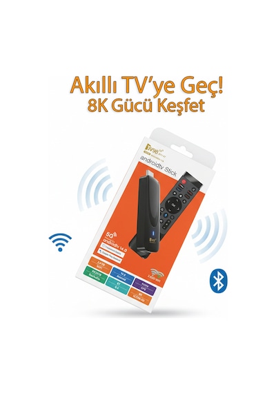 Wearfitpro Android 14 Tv Stick 8k Ultra Hd 5g Wifi Bluetooth 4 Çekirdek Akıllı Tv Dönüştürücü
