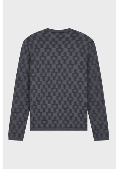Emporio Armani Saf Yün Yuvarlak Yaka Kazak Erkek Kazak Em006276 Af29848 Fb004 Lacivert