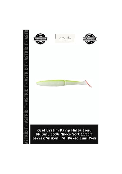 Özel Üretim Kamp Hafta Sonu Mutant 3536 Nikko Soft 115cm Levrek Silikonu 5li Paket Suni Yem
