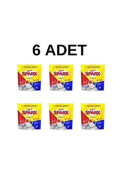 Asperox Sparx Bulaşık Makinesi Deterjanı 30lu 6 Adet