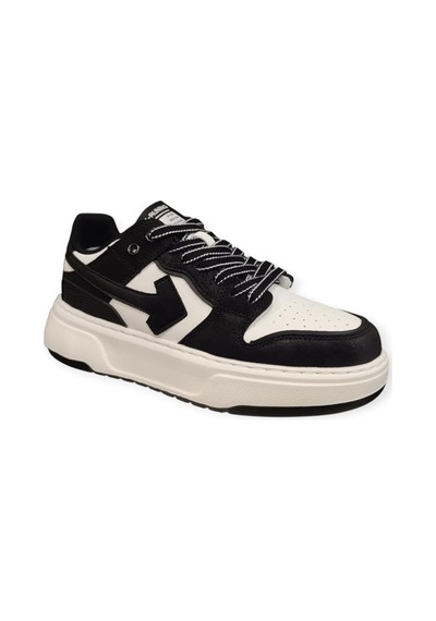 Fourty Four Degree 21049 Hafif Erkek Sneaker Ayakkabı Siyah - Beyaz