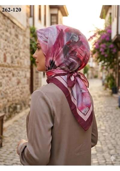 Moonscarfs Moonscarf Desenli Bambu Pamuk Eşarp 262-120 Çok Renkli