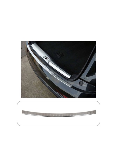 Audi Q3 Uyumlu 2011-2016 Krom Arka Tampon Üstü Koruma Paslanmaz Çelik