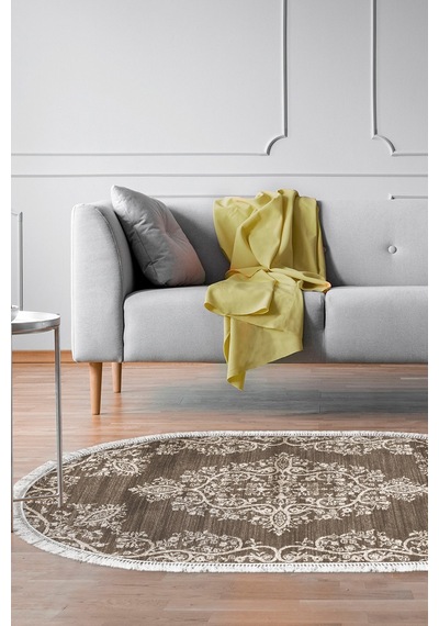 Eko Trend Djt Halı Yıkanabilir Kaymaz Taban 762 Oval Vizon
