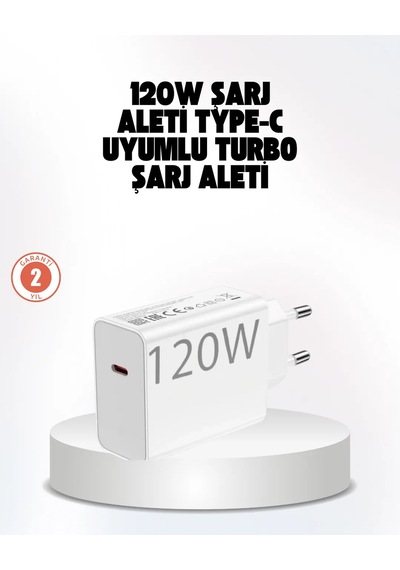 120w Güçlü Hızlı Şarj Adaptörü Ve Type-c Kablo Seti Güvenli Şarj Teknolojisi Diğer