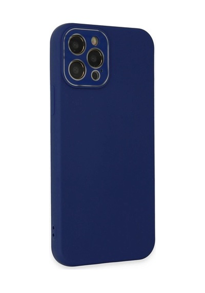 Mey İthalat iPhone Uyumlu 12 Pro Max Kılıf Lansman Glass Kapak - Sky Blue
