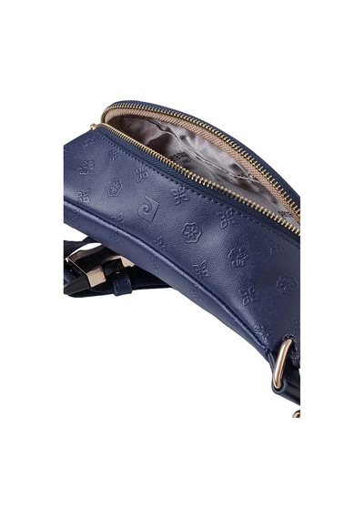 Pierre Cardin Limited Edition Gece Mavisi Klipsli Askılı Fermuar Kapamalı Kadın Omuz Çantası Bel Çantası Gece Mavisi