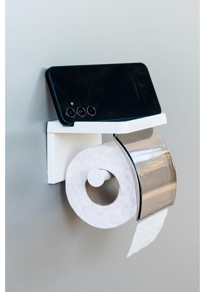 Lexroo Yapışkanlı Kapaklı Tuvalet Kağıdı Askısı Banyo Tuvalet Kağıtlığı Aparatı Peçetelik Organizer Çok Renkli