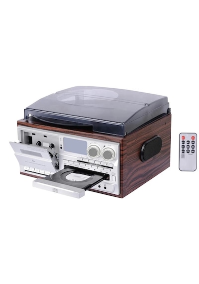 Ultratekno KN-110 Vintage Plak CD Kaset USB Bluetooth TF AUX  Özelikli Pikap