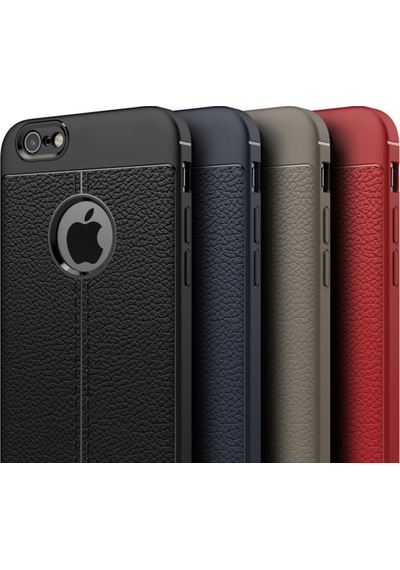 Apple Uyumlu iPhone 6 Plus-6S Plus Deri Görünümlü Lux Niss Silikon Kilif 457123062