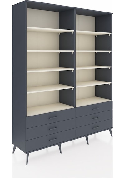 Hyperion Gardrop 10 Raflı 6 Çekmeceli 176x44x221 Antrasit-aytaşı/antrasit Beyaz Hyperion Gardrop 10 Raflı 6 Çekmeceli 176x44x221 Antrasit-aytaşı/antrasit Beyaz