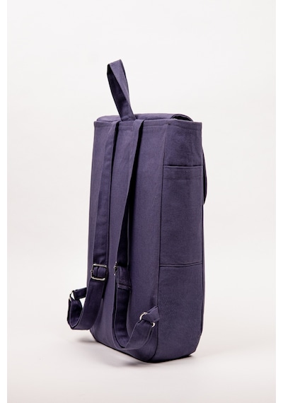 Fabric Craft Bag Sırt Çantası Pamuklu Nakışlı Figür Desen Mor