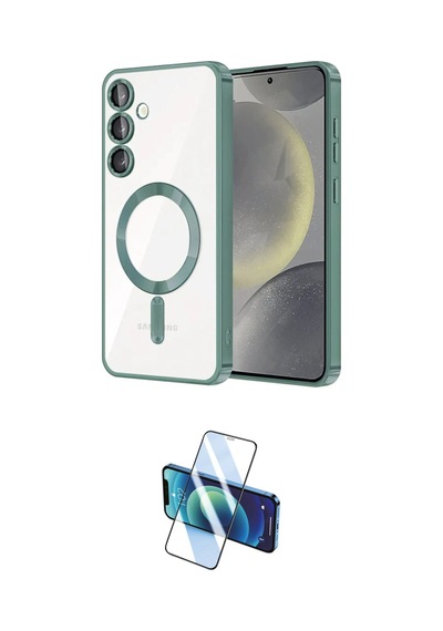 Cep Samsung Uyumlu Galaxy A15 4g Kılıf Nova Işık Özel Seri İkili Koruma Seti Najmaddin Titan Gri