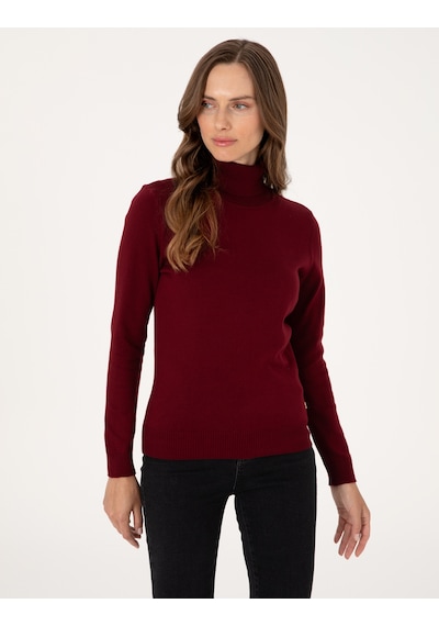 Pierre Cardin Kadın Vişne Kazak /triko 50315747-vr223 Vişne