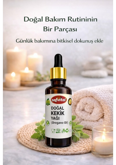 Safvital Kekik Yağı Bitkisel Bakım Yağı 20 Ml Cilt Saç Bakımı Günlük Kullanım Doğal Bakım Yağı