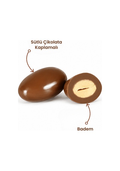 Sütlü Çikolatalı Badem Draje 500 G