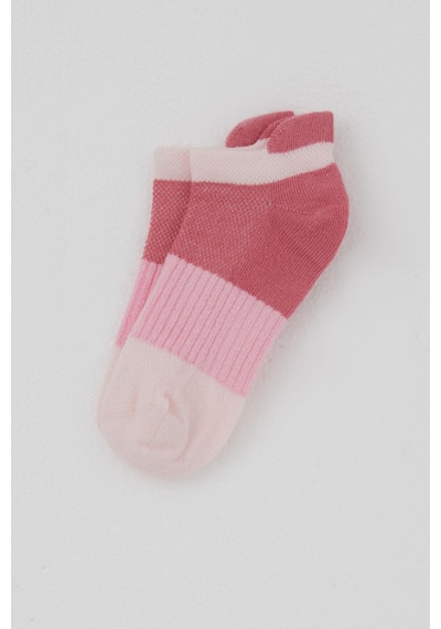 Defne Baby Kız Çocuk Spor Patik Çorap Blok Desenli 5-12 Yaş, Pembe