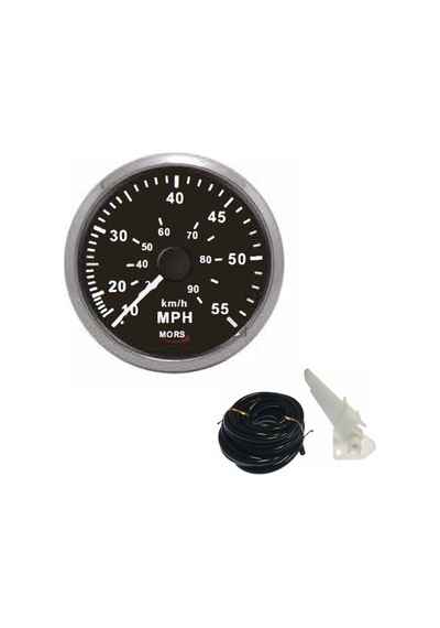 Tekne Sürat Göstergesi. 35 Mph. Siyah. Mors Marka