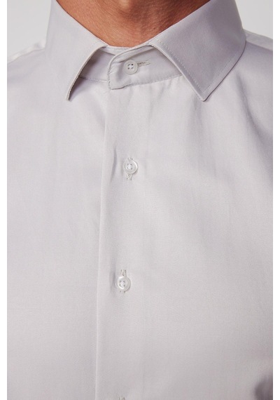 Tudors Slim Fit Pamuklu Düz Bej Erkek Gömlek-28022-bej Bej