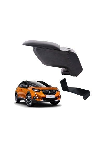 Peugeot 2008 2021 Delmesiz Çelik Ayaklı Siyah Kolçak Kol Dayama