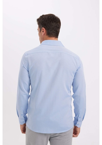 DeFacto Modern Fit Polo Yaka Poplin Uzun Kollu Gömlek R4340AZNSBE809