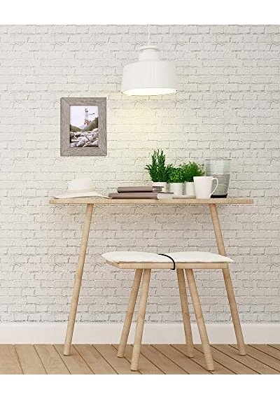 Malden International Designs Rustikal Fashion Breit Linear Graywash Holz Bilderrahmen, 5 X 7, Grau