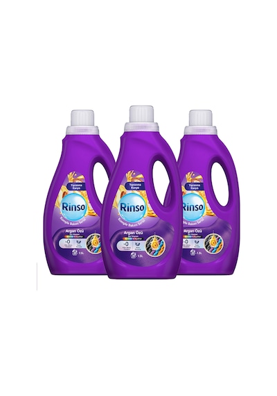 Rinso Sıvı Çamaşır Deterjanı Komple Bakım Serisi Argan Özü Renkliler Ve Siyahlar Için 1.5 L X3 Diğer