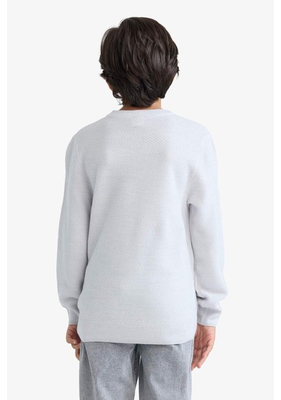 Defacto Regular Fit Basic Kazak Erkek Çocuk F4731a825augr184 Gri-gr184