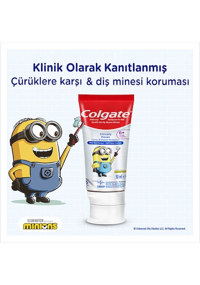 Colgate Minions Çocuk Diş Macunu 50 Ml Diş Minesi Bakımı