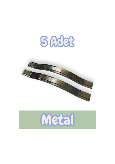 Gülcem Klas Alüminyum Metal Lüks Modern Mobilya Çekmece Mutfak Dolabı Kulpu İnox-krom 192mm 5 Adet Inox