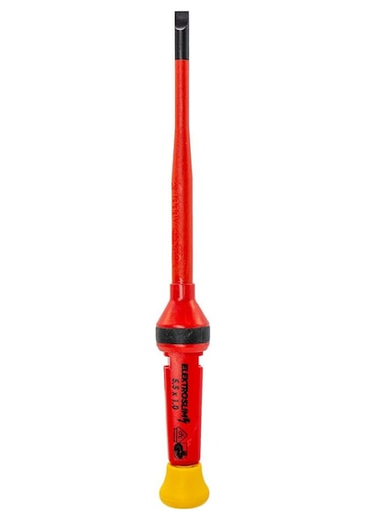 İzeltaş 14000005332 1000V 5.5 x 100 Elektro Slim Düz Tornavida