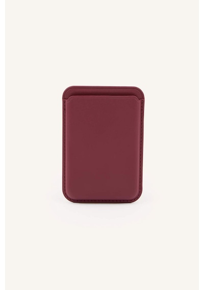 Defacto Magsafe Unisex Suni Deri Bordo Kartlık I6568axnsbr2 Bordo-br2