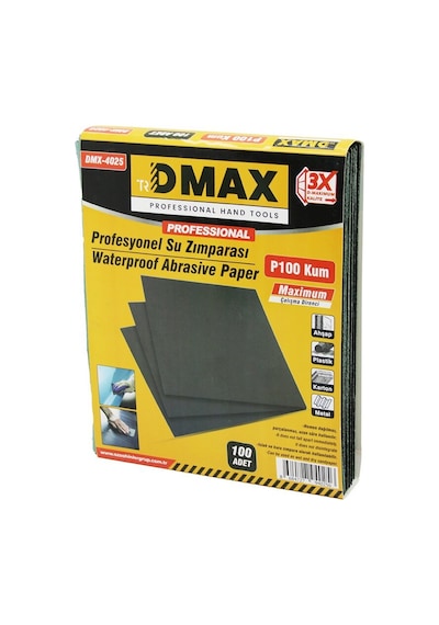 Dmax Dmx-4025 P100 Kum Kağıt Su Zımparası 230x280mm- 100'li Paket