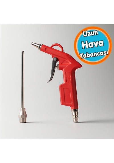 Tr Metal Uzun Ağızlı Uçlu 1/4 Kompresör Uyumlu Hava Üfleme Tabancası Temizlik Toz Giderme Tabancası Ucu
